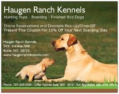 Haugen Ranch Kennels Coupon - Dog Boarding and Kenneling Minot, North Dakota
